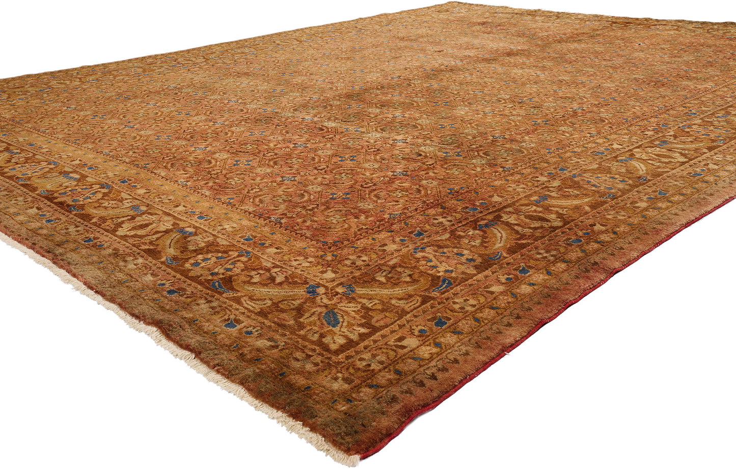 10 x 13 - Brown Vintage Persian Hamadan Rug - 75776