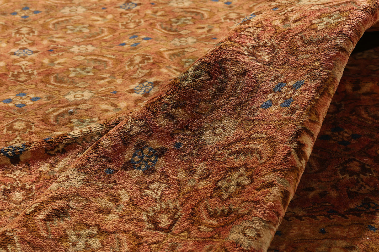10 x 13 - Brown Vintage Persian Hamadan Rug - 75776