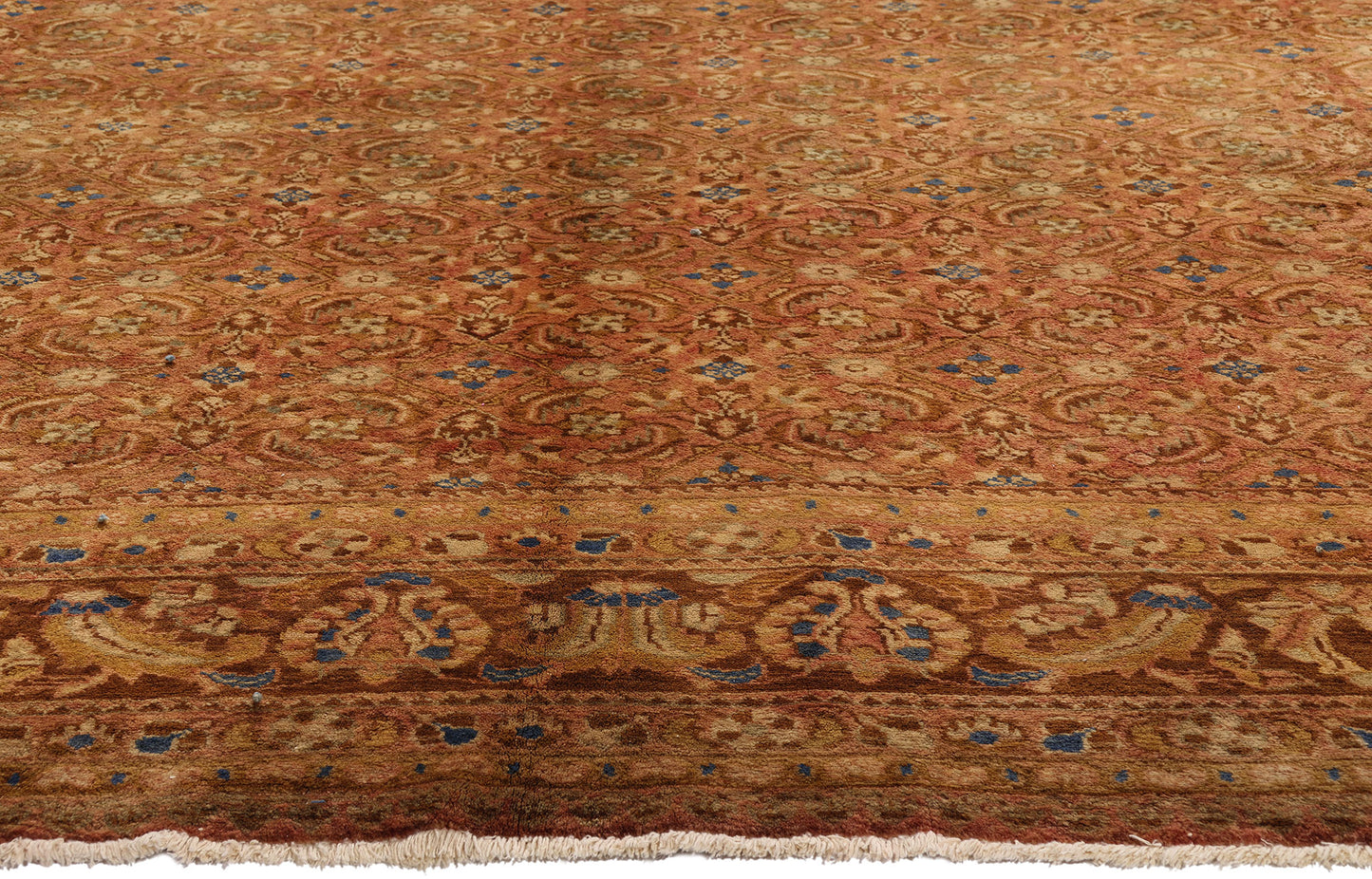 10 x 13 - Brown Vintage Persian Hamadan Rug - 75776