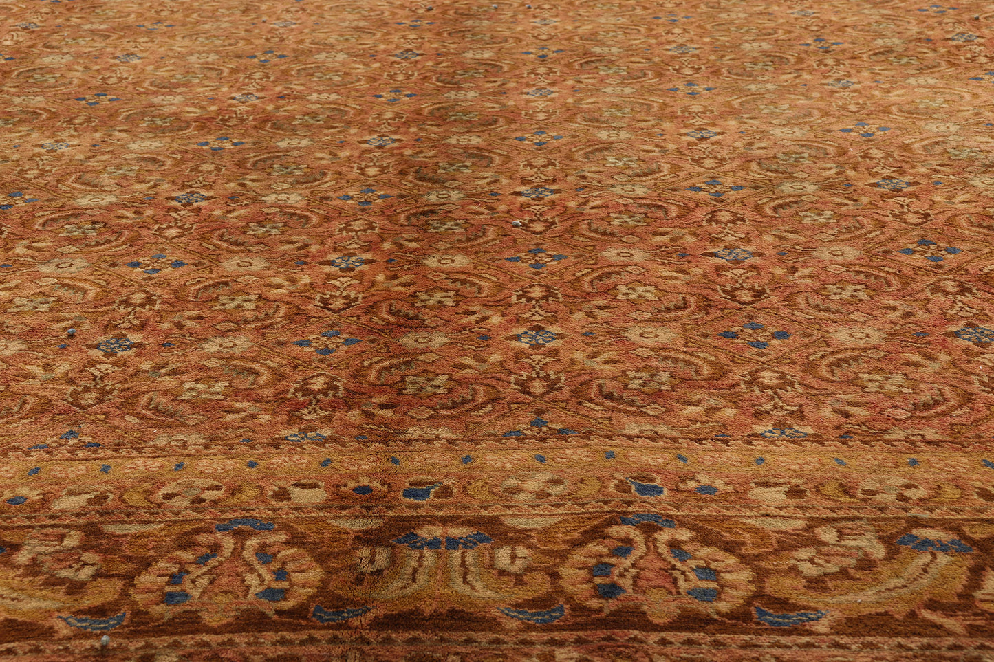 10 x 13 - Brown Vintage Persian Hamadan Rug - 75776
