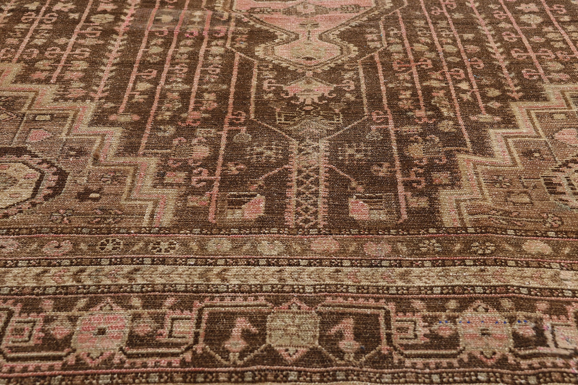 10 x 15 Brown Vintage Persian Malayer Hamadan Rug 61401