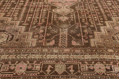 10 x 15 Brown Vintage Persian Malayer Hamadan Rug 61401