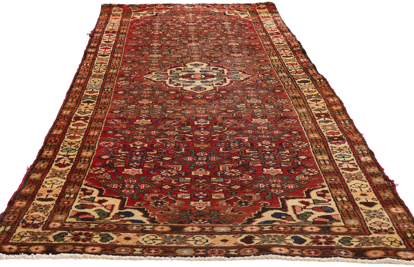 3 x 10 Vintage Persian Borchelou Hamadan Rug 79284