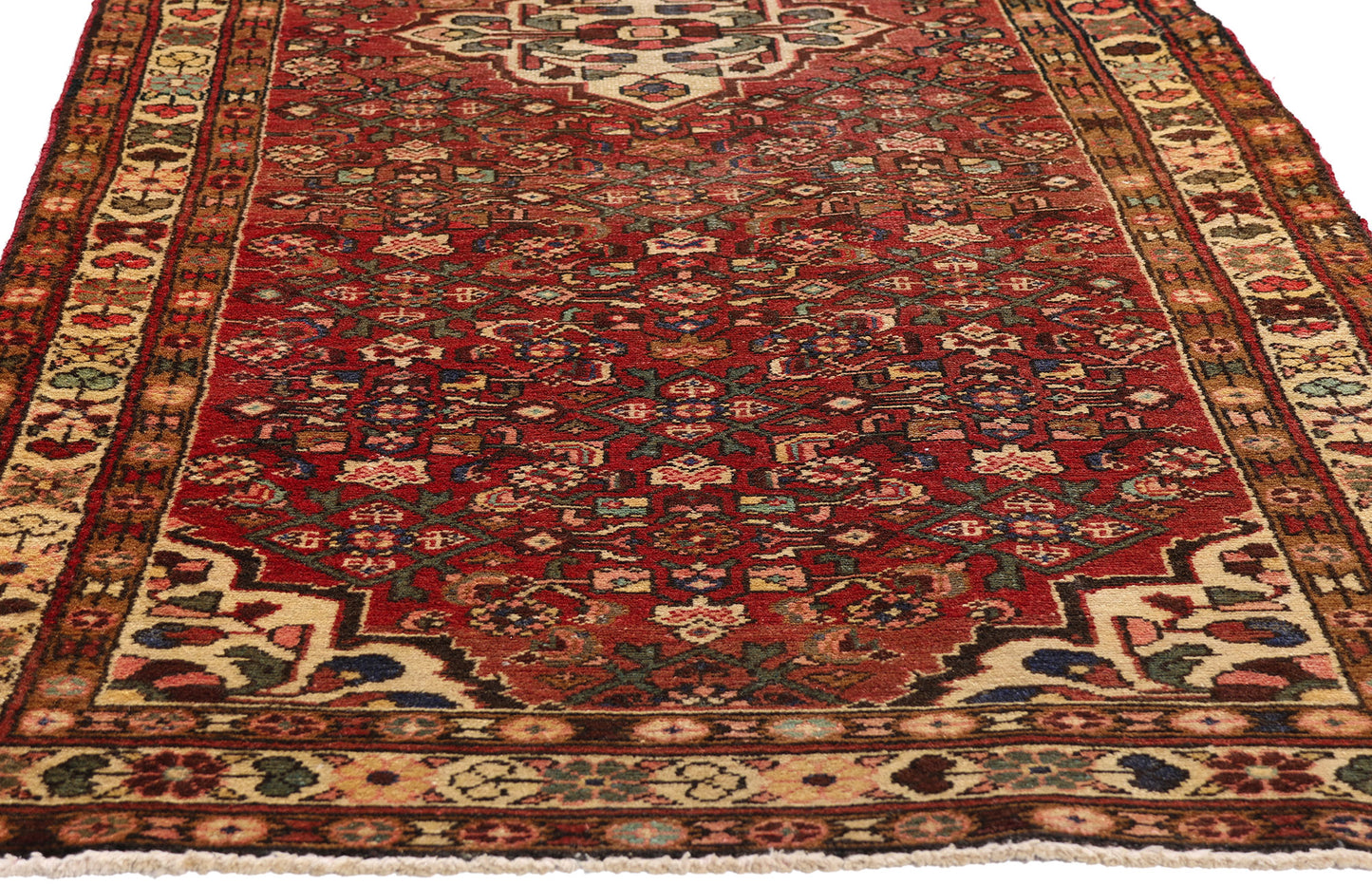 3 x 10 Vintage Persian Borchelou Hamadan Rug 79284