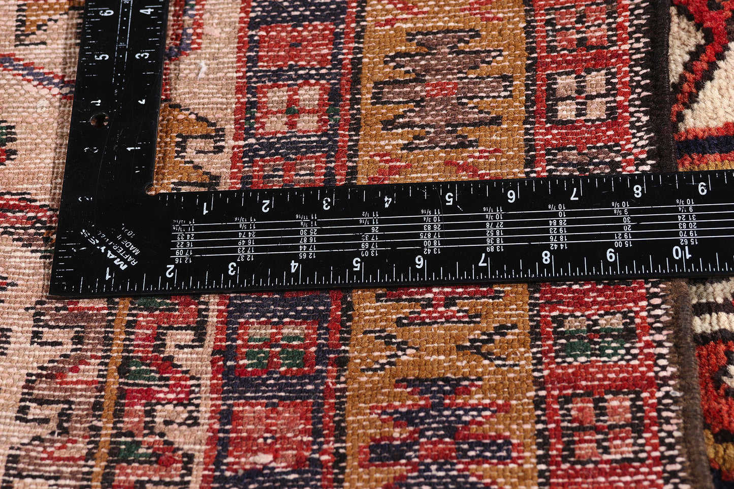 3 x 11 Ivory Vintage Persian Heriz Rug 61491