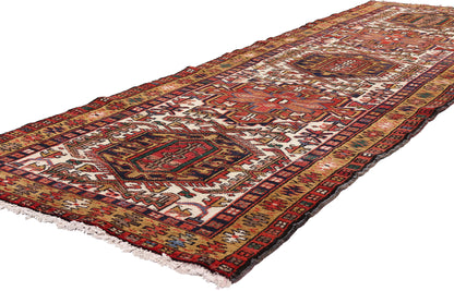 3 x 11 Ivory Vintage Persian Heriz Rug 61491