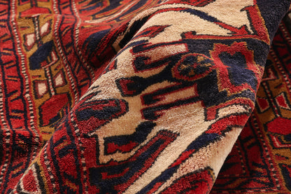 4 x 11 Red Vintage Persian Heriz Rug 61501