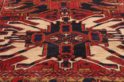 4 x 11 Red Vintage Persian Heriz Rug 61501