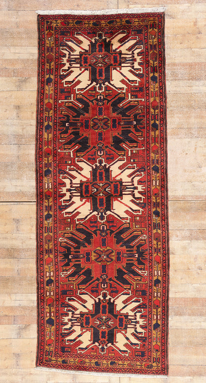 4 x 11 Red Vintage Persian Heriz Rug 61501