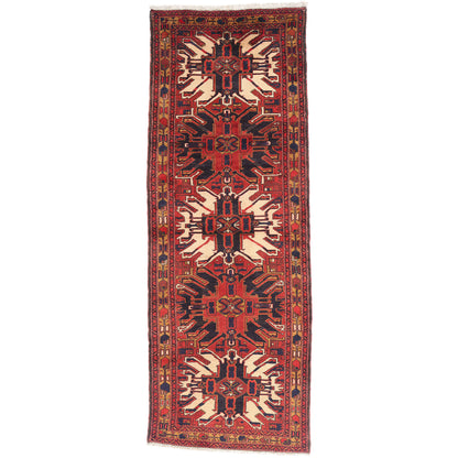 4 x 11 Red Vintage Persian Heriz Rug 61501