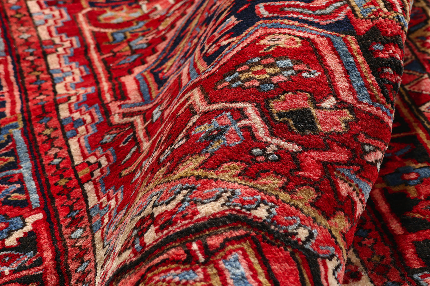 4 x 14 Red Vintage Persian Heriz Rug Runner 61507
