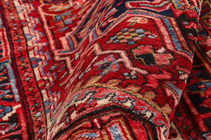 4 x 14 Red Vintage Persian Heriz Rug Runner 61507