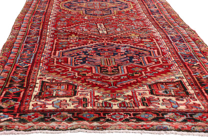 4 x 14 Red Vintage Persian Heriz Rug Runner 61507