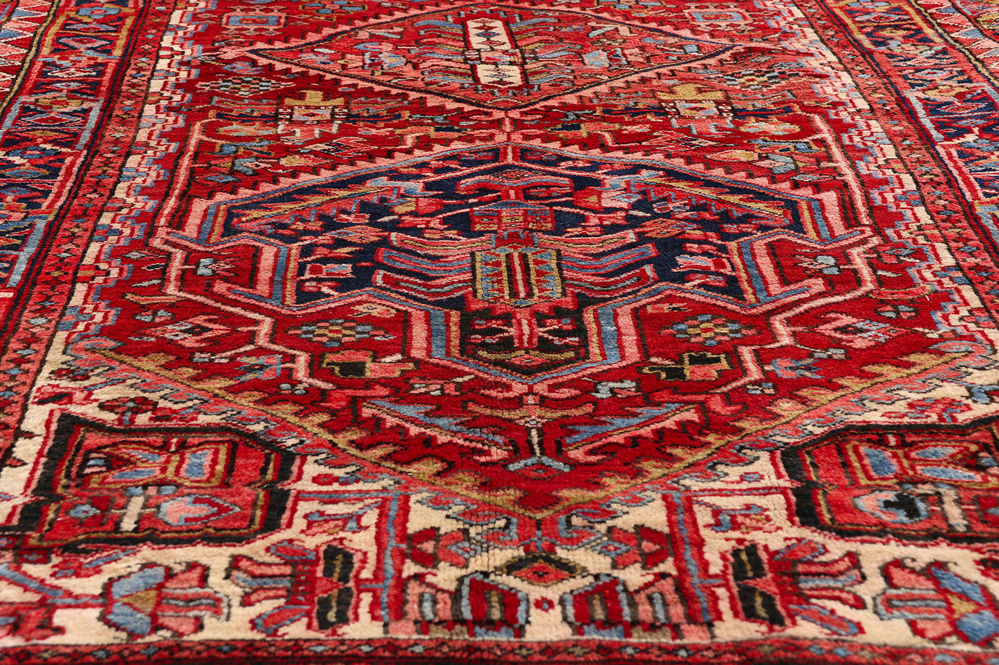 4 x 14 Red Vintage Persian Heriz Rug Runner 61507