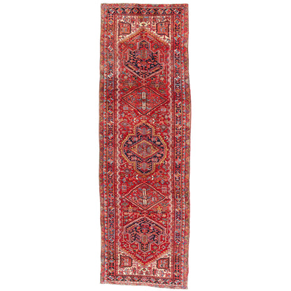 4 x 14 Red Vintage Persian Heriz Rug Runner 61507