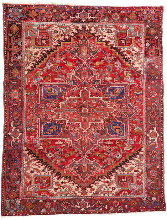 8 x 10 Vintage Persian Heriz Rug 90001