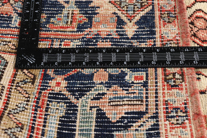 8 x 10 Ivory Vintage Persian Heriz Rug 61510