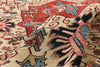 8 x 10 Ivory Vintage Persian Heriz Rug 61510