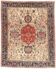 8 x 10 Ivory Vintage Persian Heriz Rug 61510