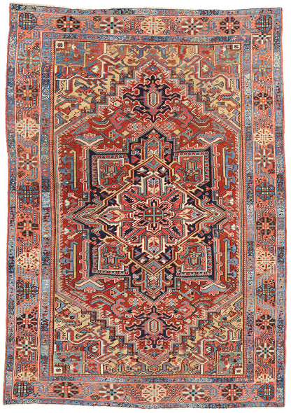 8 x 11 Antique Persian Heriz Rug 90007
