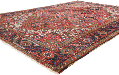 8 x 11 Antique Persian Heriz Rug 79021