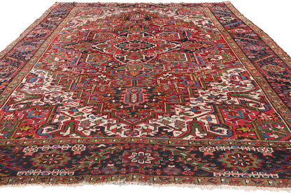 8 x 11 Antique Persian Heriz Rug 79021
