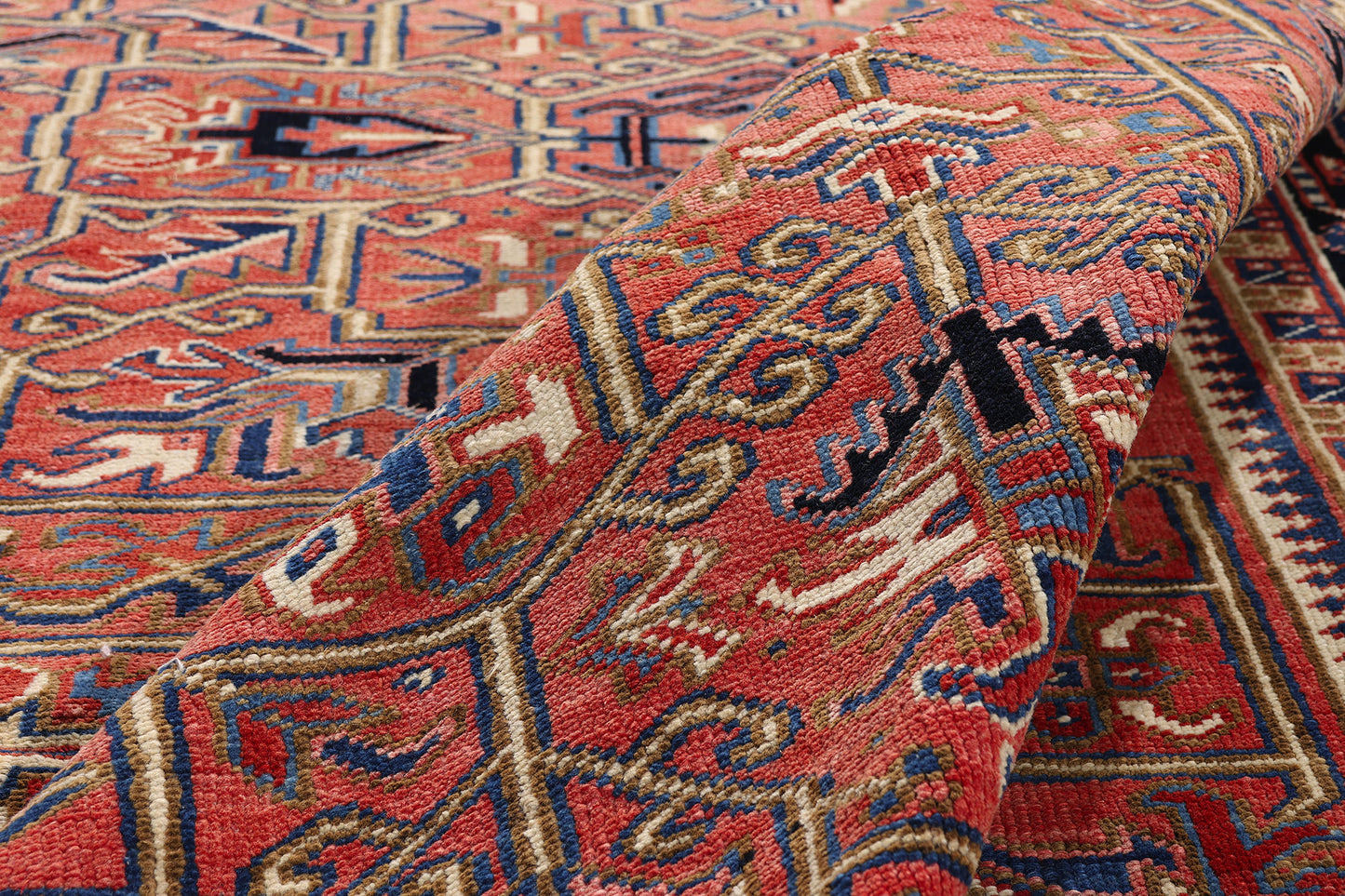 8 x 11 Red Vintage Persian Heriz Rug 61494