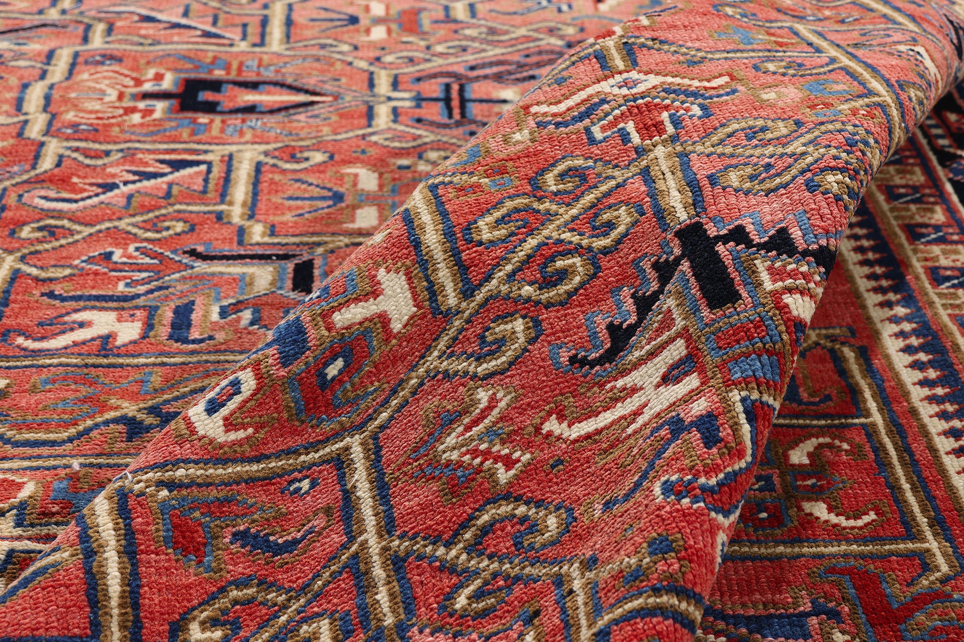 8 x 11 Red Vintage Persian Heriz Rug 61494