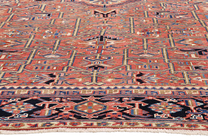 8 x 11 Red Vintage Persian Heriz Rug 61494