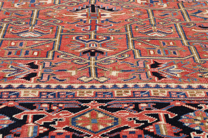 8 x 11 Red Vintage Persian Heriz Rug 61494