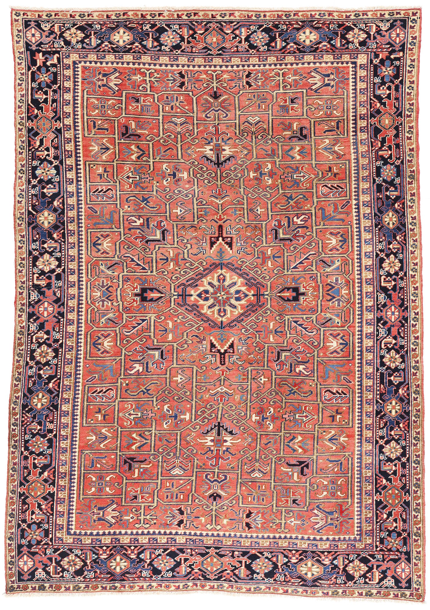 8 x 11 Red Vintage Persian Heriz Rug 61494