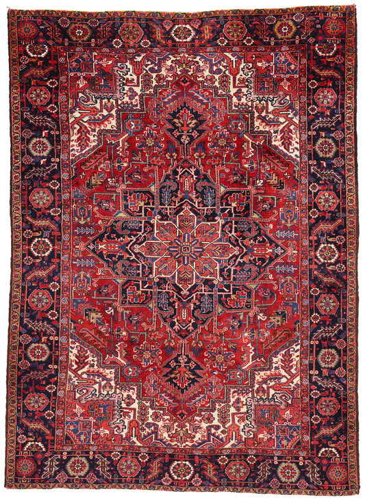 8 x 12 Vintage Persian Heriz Rug 90008