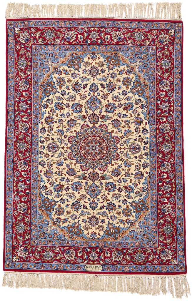 4 x 5 Vintage Persian Isfahan Rug 78924