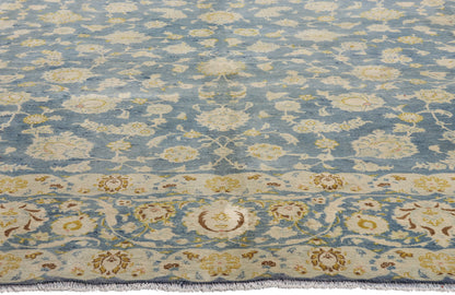 10 x 13 Blue Antique Persian Kashan Rug 61518