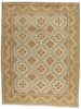 10 x 13 Beige Vintage Persian Kashan Rug 61523