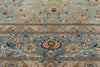 10 x 14 Light Blue Vintage Persian Kashan Rug 61486