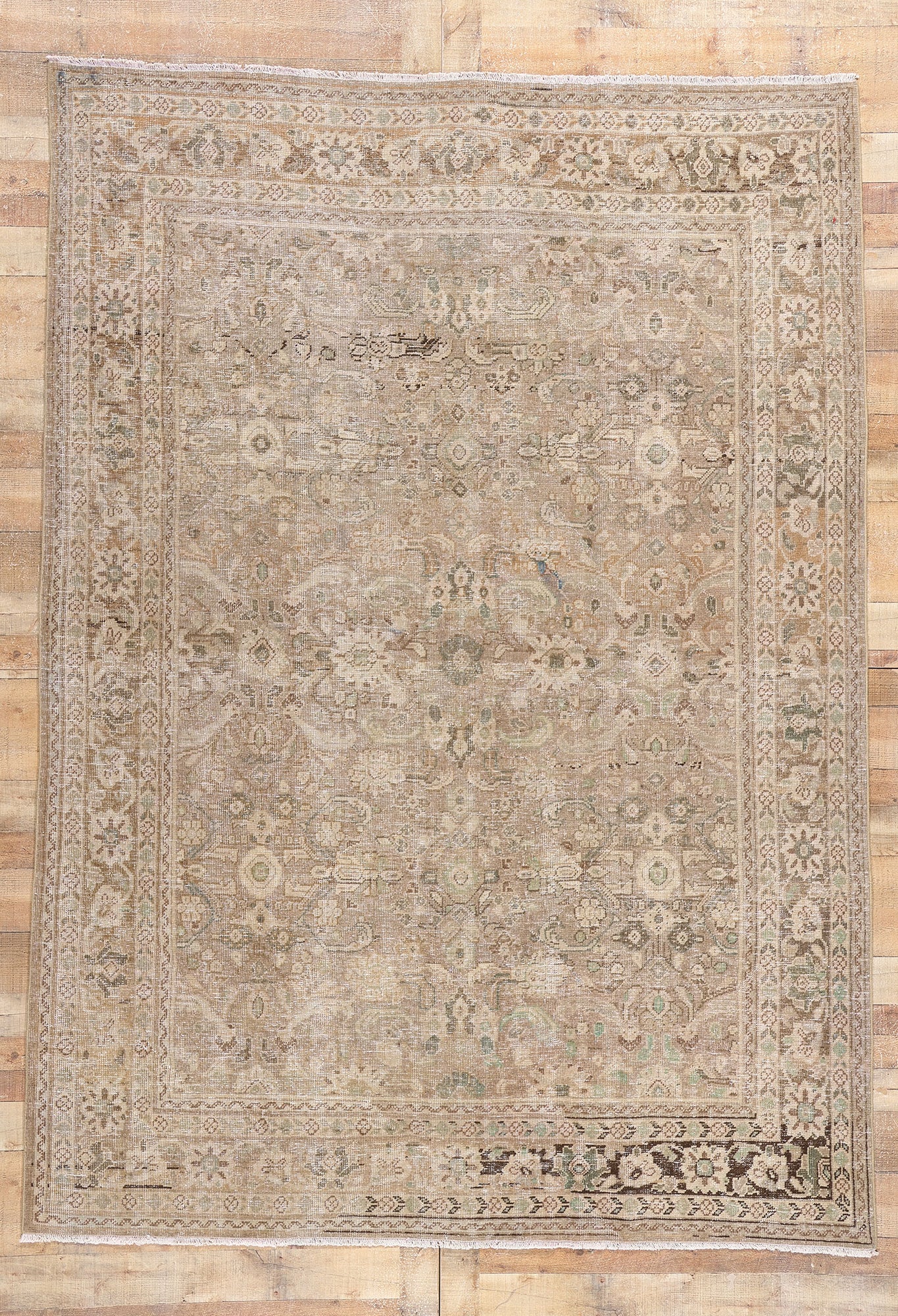 7 x 10 Vintage Persian Mahal Rug 61375