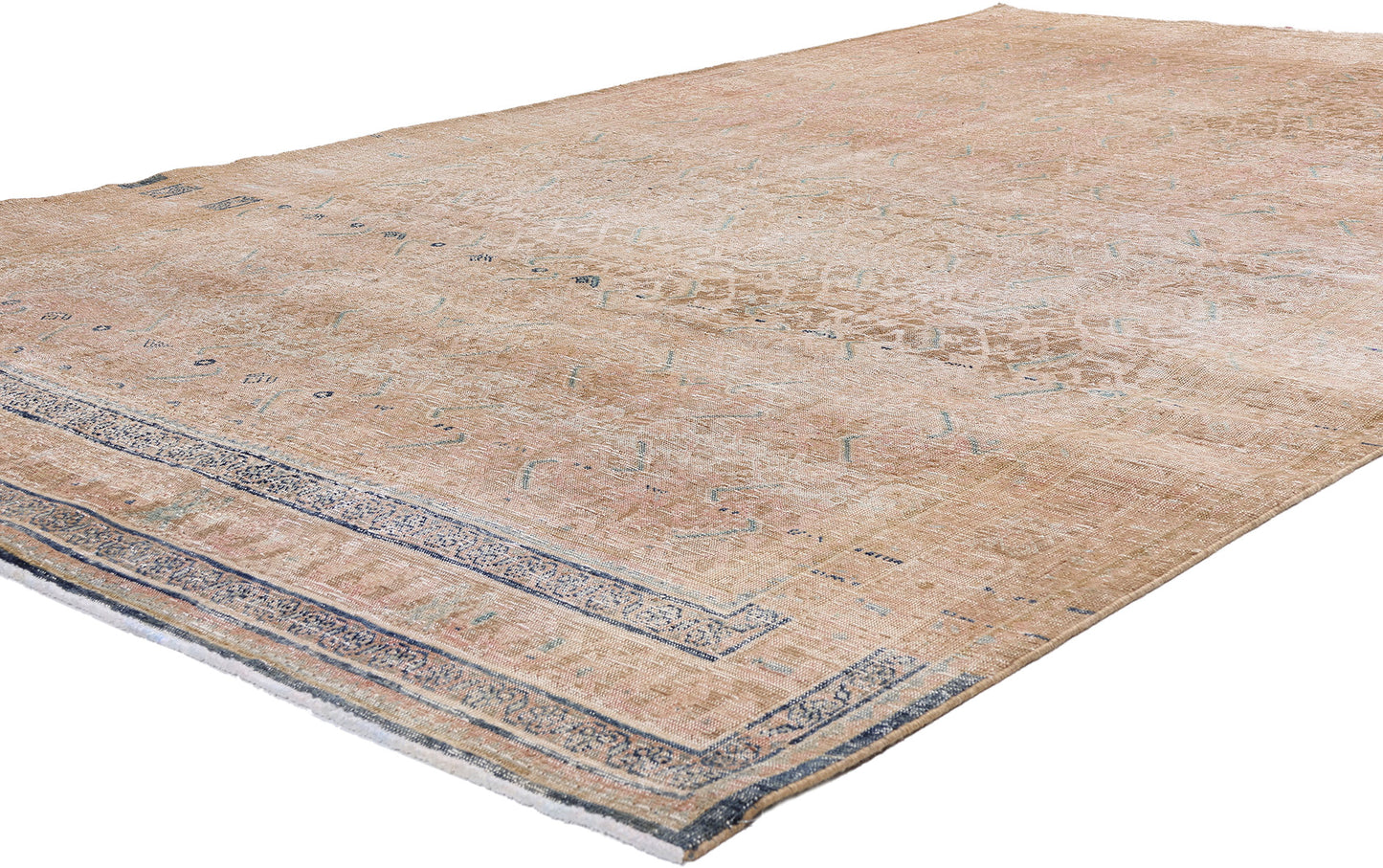 7 x 11 Rust Vintage Persian Mahal Rug 61396