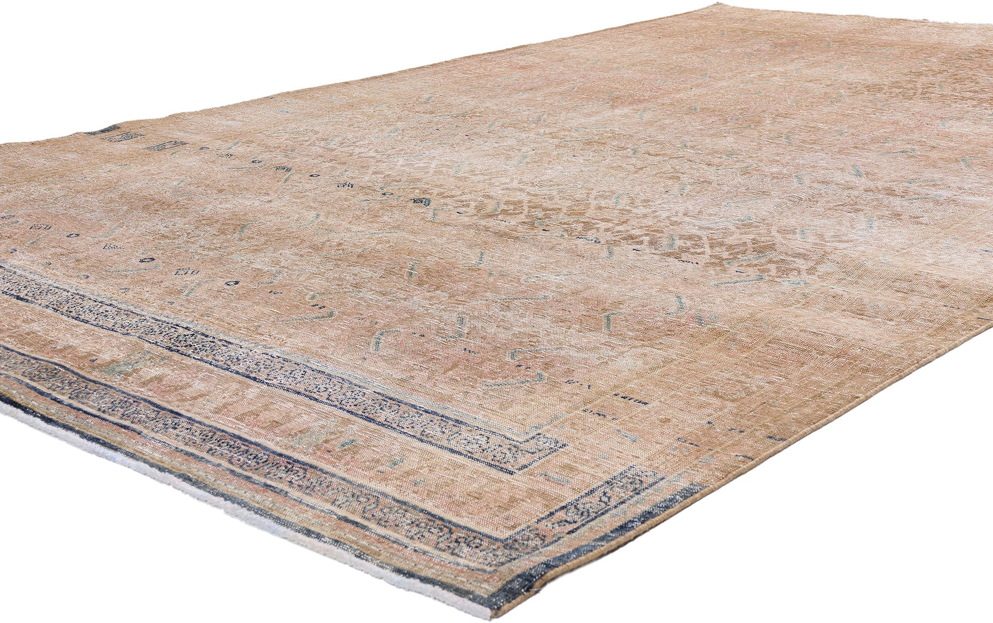 7 x 11 Rust Vintage Persian Mahal Rug 61396