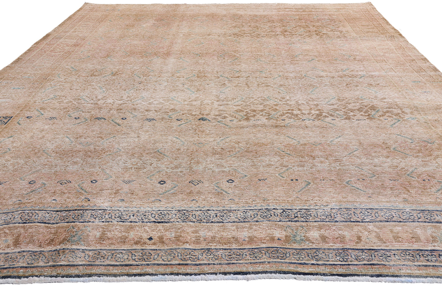 7 x 11 Rust Vintage Persian Mahal Rug 61396
