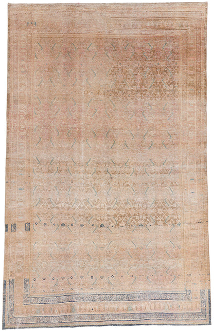7 x 11 Rust Vintage Persian Mahal Rug 61396
