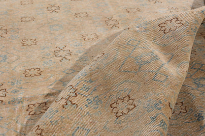 9 x 13 Tan Vintage Persian Mahal Rug 61397