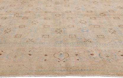 9 x 13 Tan Vintage Persian Mahal Rug 61397