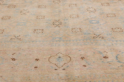 9 x 13 Tan Vintage Persian Mahal Rug 61397