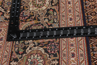 8 x 11 Black Vintage Persian Mahi Tabriz Rug 61436