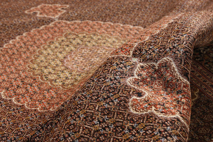 8 x 11 Black Vintage Persian Mahi Tabriz Rug 61436