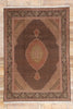 8 x 11 Black Vintage Persian Mahi Tabriz Rug 61436