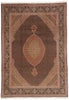 8 x 11 Black Vintage Persian Mahi Tabriz Rug 61436