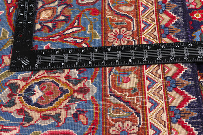 10 x 12 Navy Blue Vintage Persian Mashhad Rug 61432