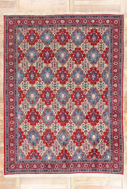 10 x 13 - Red Vintage Persian Mood Rug - 76779